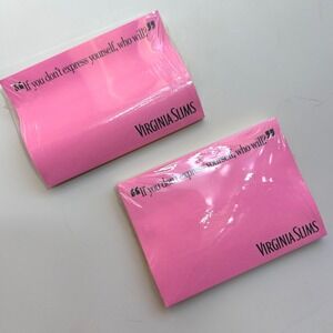 Vintage Virginia Slims Tobacco Promo Post-it Notes Set 2 Sealed Slogan Ephemera